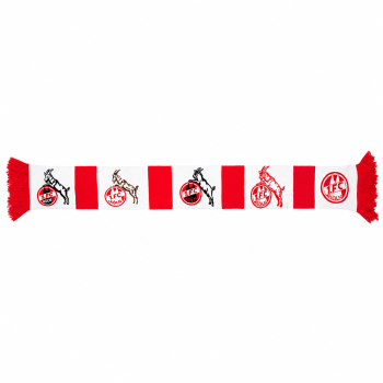 1. FC Köln Premiumschal "Logos" 97 % Polyacryl 3 % Elasthan